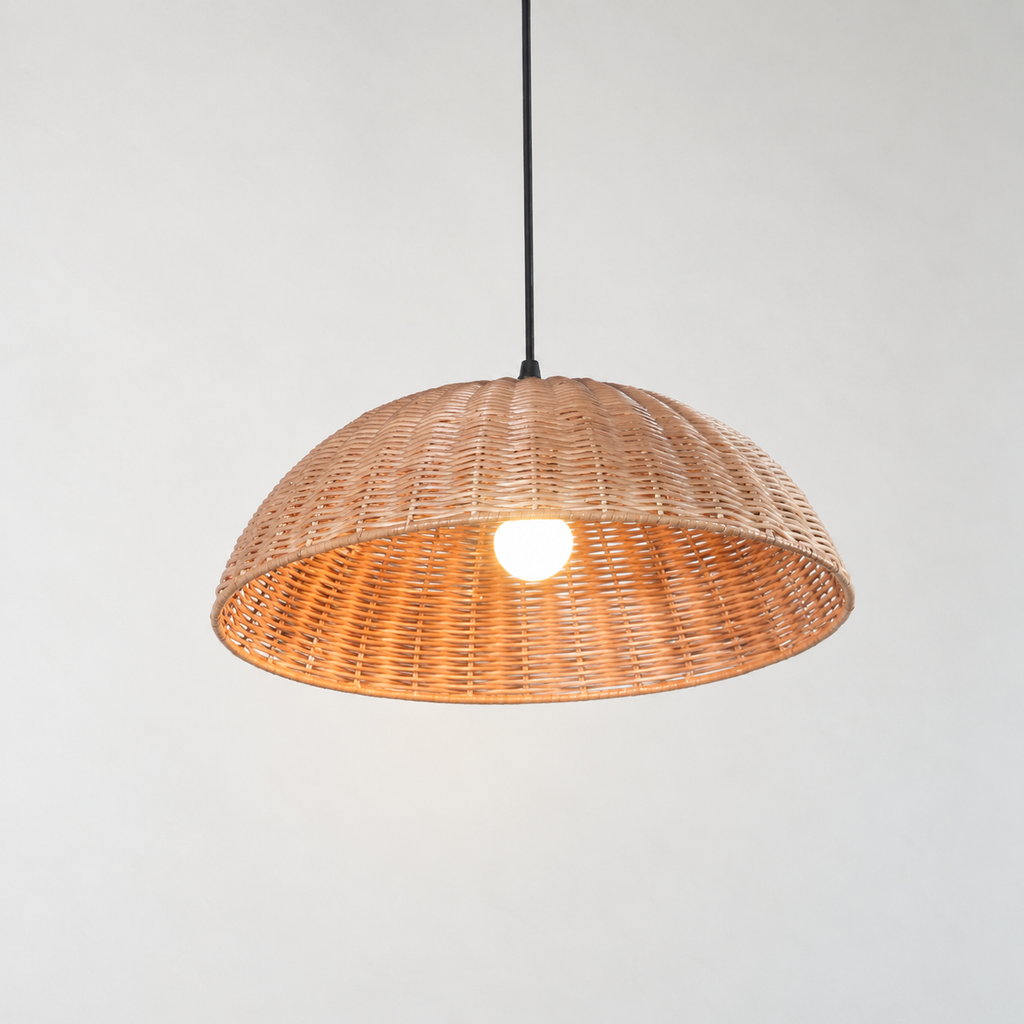 Vassa Cone Pendant Light — Canewoven