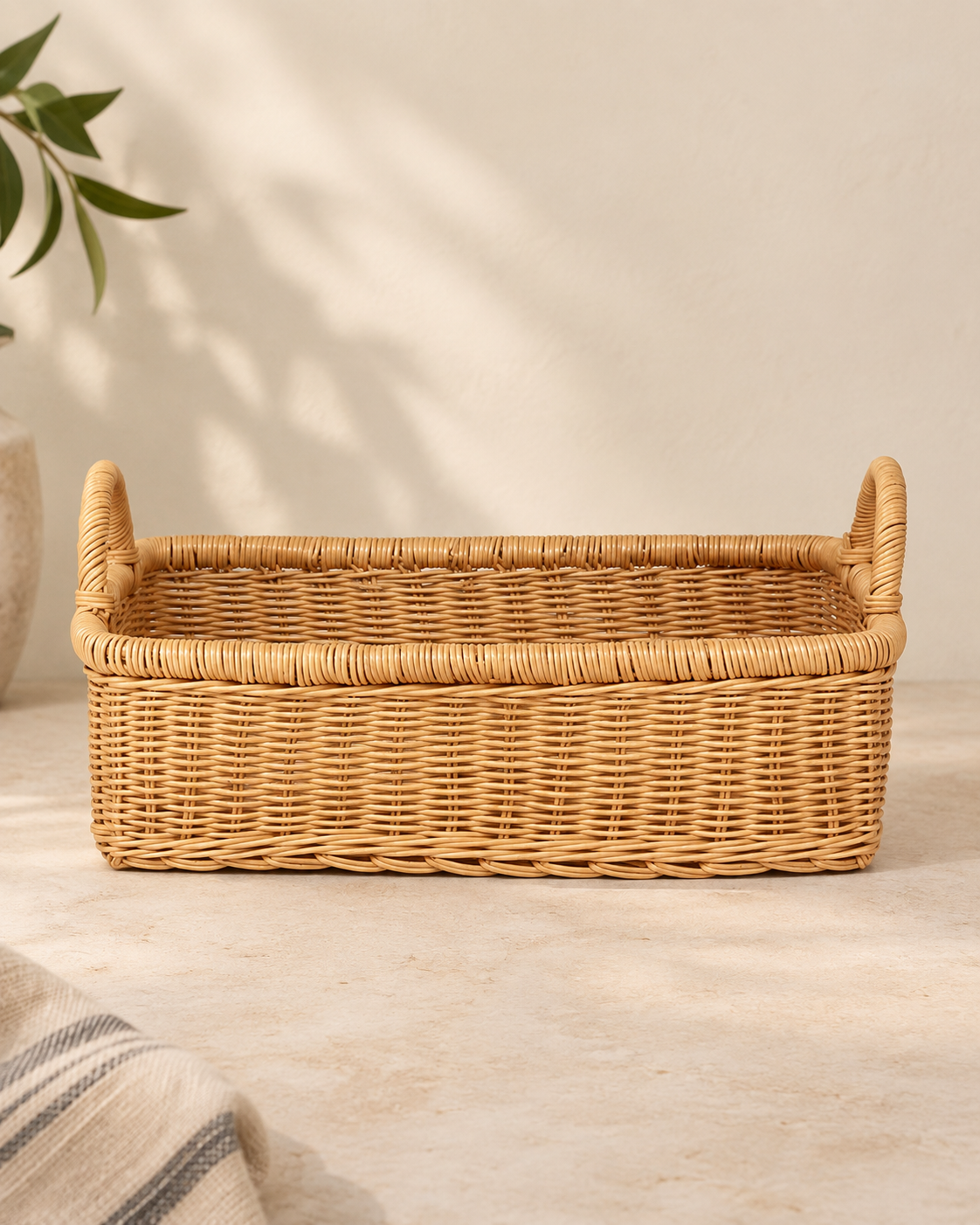 Versatile Rattan Basket for Serving, Organizing, and Stylish Home Display — Canewoven