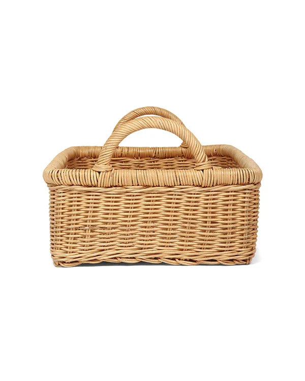 Versatile Rattan Basket for Serving, Organizing, and Stylish Home Display — Canewoven