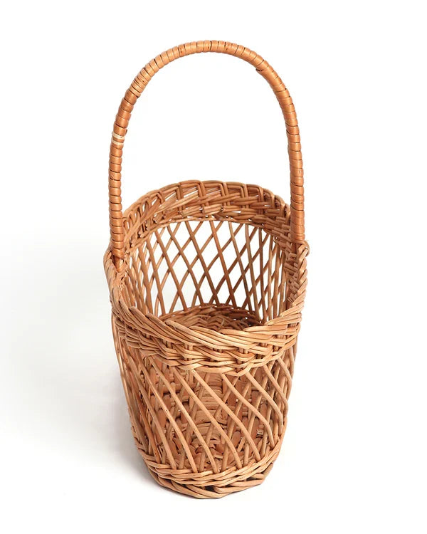 Versatile Wicker Hamper Basket for Fruits, Snacks, and Eco-Friendly Home Storage — Canewoven