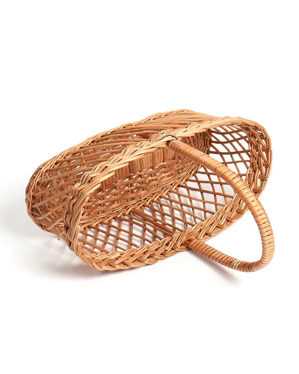 Versatile Wicker Hamper Basket for Fruits, Snacks, and Eco-Friendly Home Storage — Canewoven