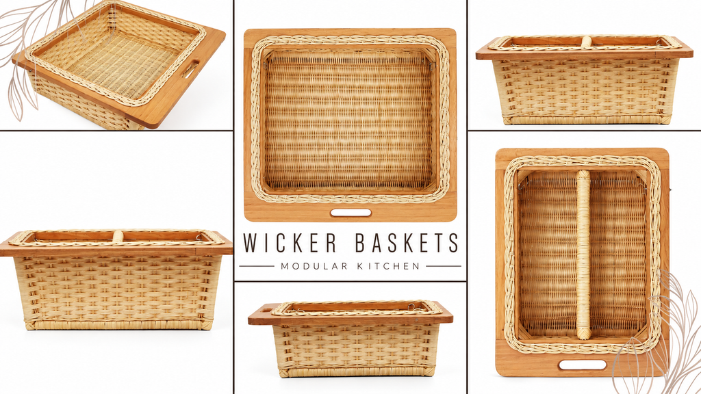 Wicker Basket for Modular Kitchen 20 x 20 Inch - Siya — Canewoven