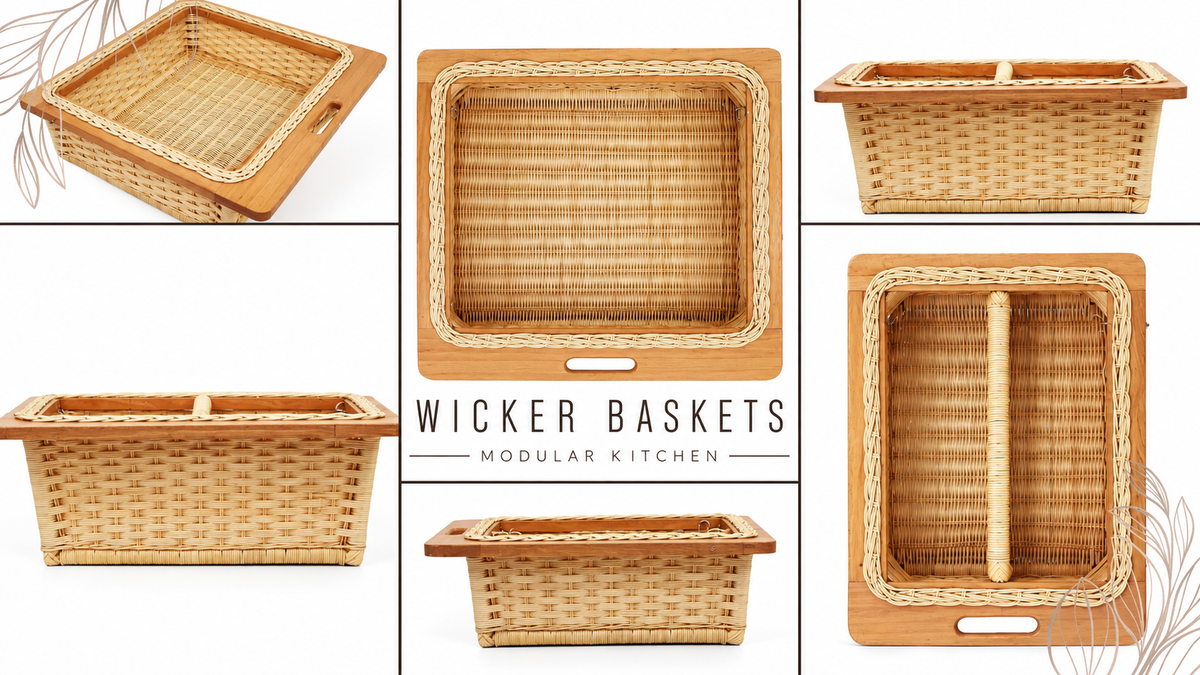 Wicker Basket for Modular Kitchen 20 x 20 Inch - Siya — Canewoven